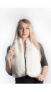 White rex fur scarf